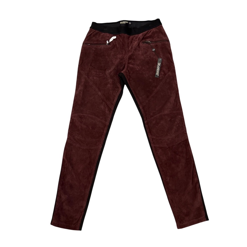 BlankNYC Womans 30 Goth Suede Front Pull-On Leggings Moto Punk Rocker Edgy Pants